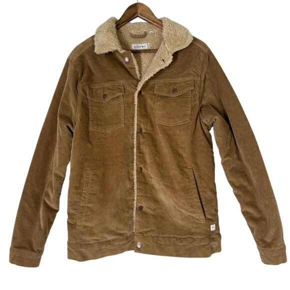 Departwest Corduroy Trucker Jacket Womens Sz M Sherpa Fleece Lined Boho Western - Picture 1 of 8